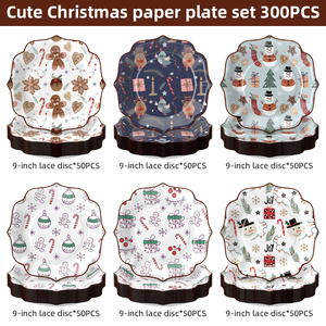 Giáng sinh bên Bộ đồ ăn kỳ nghỉ bữa ăn tối giấy tấm Santa Claus dùng một lần giấy tấm - Product Image 6