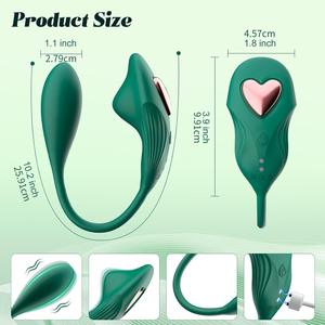 Vibrateur en silicone + ABS pour femmes, vibrateur en forme de cœur, vibrateur portable, œuf vibrant, vibrateur de masturbation, rechargeable par USB, coffret cadeau - Product Image 3