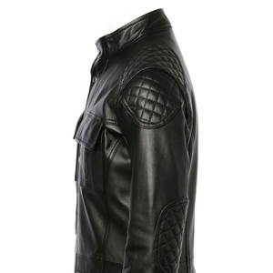 Veste en cuir véritable pour homme, sur mesure, très demandée, de haute qualité, avec couleur personnalisée, style streetwear. - Product Image 5