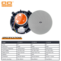 QQ CHINAPA LTH-8218 Haut-parleur passif encastré au plafond de 8 pouces 40W avec coque métallique Garantie de 10 ans