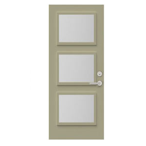 Porte d'entrée en fibre de verre à grain de bois d'aulne 1 panneau <span class=keywords><strong>2</strong></span>/3 Lite Inserts décoratifs en verre Porte d'entrée en verre vintage - Product Image 3