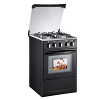 Four électrique multifonction tout-en-un en acier inoxydable 220V 52L, norme UE/Royaume-Uni, avec contrôle tactile, fonction rôtissage et porte en verre trempé