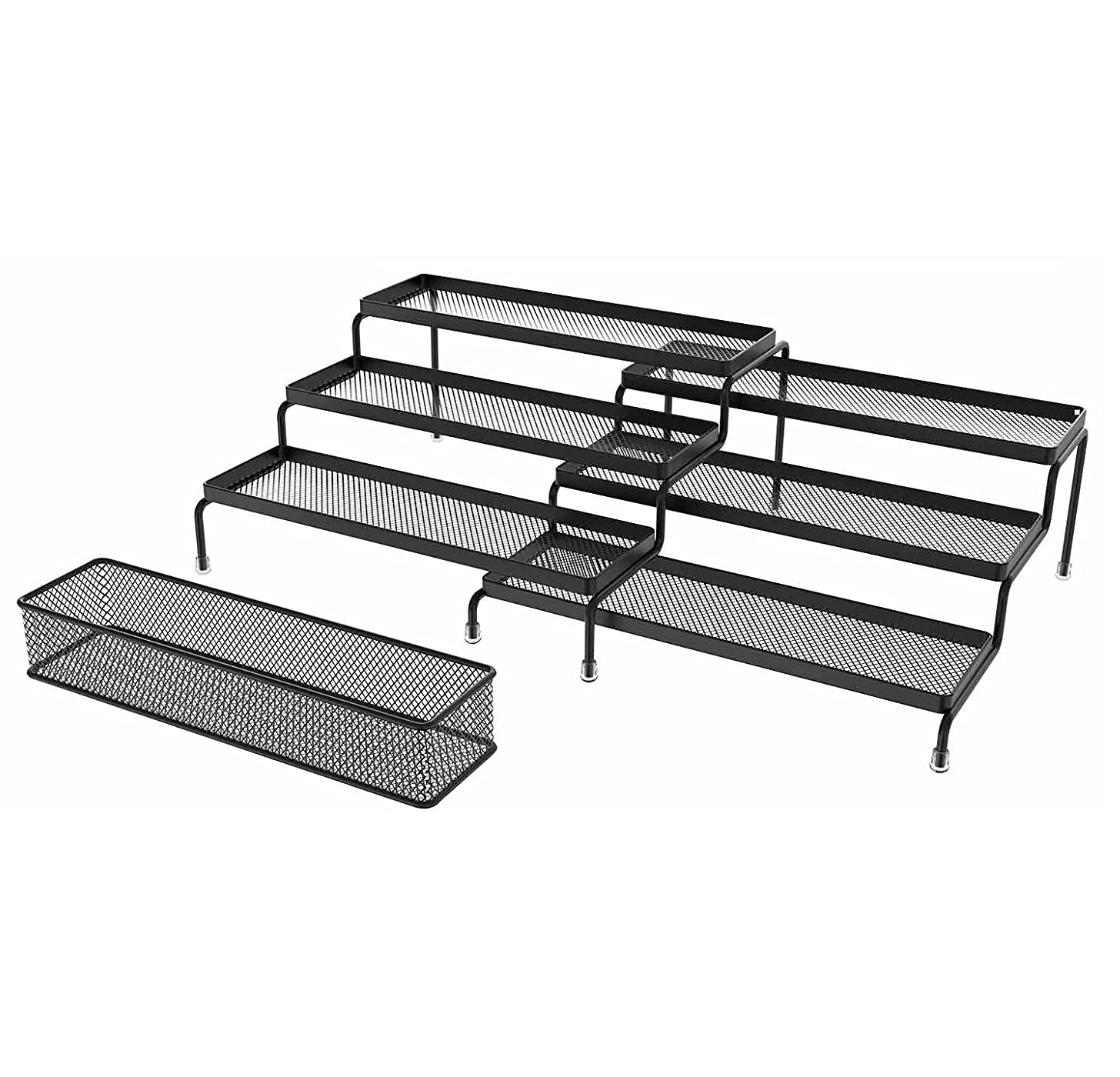 3 Tier Expandable Spice Rack Organizer for Cabinet Pantry or Countertop