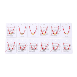 Pulseras de Hilo Rojo con Nudo de la Suerte en Acero Inoxidable, Chapadas en Oro, Unisex, Regalo, Joyería de Moda - Product Image 2