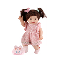 Puppenspielzeug 14 Zoll Vollvinyl Baby Junge Puppe Realistische Kleinkindpuppe mit Kleidung Geschenkbox Spielzeug für Kinder Großhandel