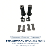 Pièces en aluminium A5052 usinées avec précision par CNC, anodisées noir mat, blocs de rails personnalisés pour équipements d'automatisation