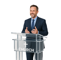 [Exhibición de BOSN] púlpito de iglesia de acrílico transparente, soporte de podio moderno con opción de logotipo personalizado para sermones, conferencias, adoración y eventos