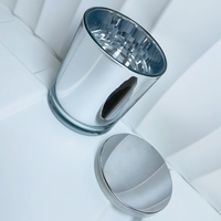 Pot à bougie en verre galvanisé vide de luxe Conteneur à bougie d'aromathérapie avec couvercle miroir argenté pour la fabrication de bougies