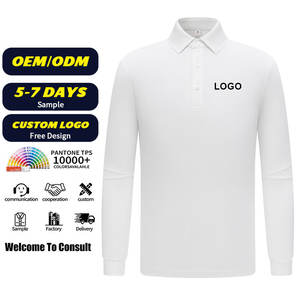 Vente en gros de tissu piqué doux de haute qualité, chemise <span class=keywords><strong>polo</strong></span> pour homme 100% coton, chemise à manches longues, broderie, impression de logo pour unisexe - Product Image 5