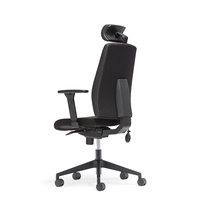 Chaise de bureau de direction moderne avec dossier incurvé en maille respirante, mécanisme renforcé, base 5 étoiles, profondeur de siège réglable