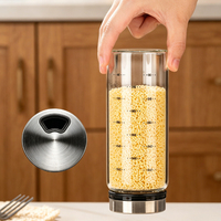 Pot à épices en verre borosilicate transparent multi-tailles 200ml 300ml 500ml, récipient à condiments anti-poussière pour la maison