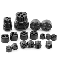 Serre-câble étanche M20, 2 trous, multi-trous, décharge de traction M40, plastique noir Nylon M32, presse-étoupe pour boîtier extérieur, prix CE, vente en gros