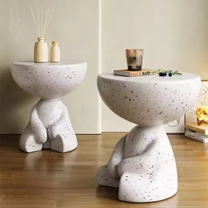 Table d'appoint unique à bord humanoïde, table d'extrémité robuste et durable, conte de café - Product Image 1