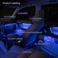 Pour toyota Prado 64 couleurs voiture lumière ambiante LED nouvelle condition 12V intérieur Auto éclairage symphonie automobile éclairage ambiant