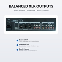 Console de mixage DJ USB 4 canaux avec alimentation fantôme 48V, Bluetooth et MP3 pour scène, bar, karaoké et diffusion en direct
