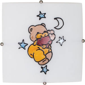 BRIER 2xE27 Lady <b>Square</b> <b>Ceiling</b> <b>Light</b> L.30xAn.30xAl.0,6cm in Multi Colors - Product Image 1