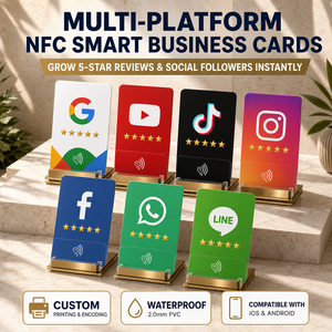 Carta di Recensioni Personalizzata per Google/Instagram/<span class=keywords><strong>YouTube</strong></span>/TikTok/Facebook/Line/WhatsApp, Biglietto da Visita in PVC, Produzione OEM/ODM, Basso MOQ, Pronto per la Spedizione - Product Image 2