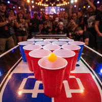 Gelas Pesta Plastik PP PS Sekali Pakai 9oz Warna-warni untuk Permainan Beer Pong, Minum, Perayaan Liburan & Acara Hiburan