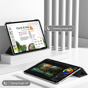 Usine En Gros De Luxe En Cuir PU Clair Dur PC Retour Smart Tablet Cover pour <span class=keywords><strong>ipad</strong></span> Air <span class=keywords><strong>4</strong></span> 5 10e 11e A16 Air 11 Génération Cas - Product Image 3