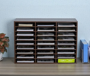 Organizador de libros ajustable de madera, cajas de correos de madera, buzón de <span class=keywords><strong>correo</strong></span> con letras, clasificador de archivos para el hogar al aire libre - Product Image 5