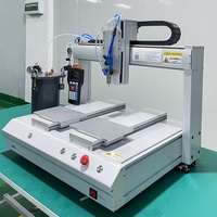 Robot de distribution de colle automatique de bureau à 3 axes avec réservoir sous pression, double plateforme, machine de distribution CNC pour PCB/LED/Électronique, garantie 1 an