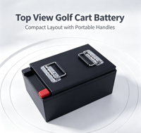 Batterie lithium LiFePO4 liquide pour voiturette de golf 51.2V/64V 105Ah/150Ah avec BMS Bluetooth intégré, chargeur à cycle profond 3000, OEM -20-60 Max