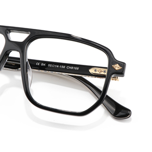 2025 New Acetate lớn khung màu đen quang học theo toa sang trọng thương hiệu tùy chỉnh chống ánh sáng màu xanh Ống kính phản quang người đàn ông kính - Product Image 4