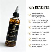 Sérum Capillaire Bio à l'Huile de Batana pour la Croissance des Cheveux, Huile Capillaire Hydratante Intense, Formule Réparatrice au Romarin pour Cheveux Africains Secs et Bouclés