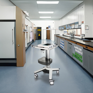 Carrello d'emergenza professionale in lega di alluminio per ospedale, con ripiano per defibrillatore, durevole e leggero, per uso clinico - Product Image 3