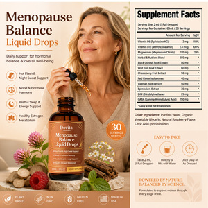 Custom Formula OEM <b>Menopause</b> Liquid Drops For Woman Gluten Free Dairy Free Hot Flash Night Sweat Relief Energy Support 60ml - Product Image 2