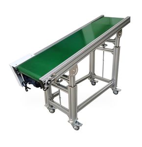 電動小型ベルトコンベア、食品工場向け昇降式コンベア組立ライン、資材搬送用 - Product Image 1