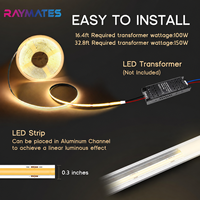 Bande lumineuse LED COB 24V 4000K CRI90 IP20 Certifiée UL & AU 480 LED/m Haute Densité Ruban LED Flexible Dimmable 5m