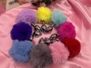 12 renk 3 boyutları Metal Mini Anal Plug paslanmaz çelik <span class=keywords><strong>Bunny</strong></span> renk popo fiş tavşan kuyruk Anal Plug hayvan seks oyuncak - Product Image 2