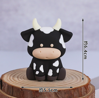 Décoration de gâteau d'anniversaire pour enfants en forme d'animal de dessin animé en silicone souple, à insérer, pour pâtisserie