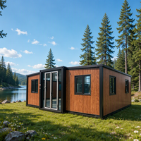 Maison conteneur pliable Jiezhu à double aile extensible, épaissie et respirante, avec design graphique, pour dortoir et usage résidentiel