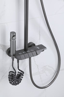 Ensemble de douche mural pour salle de bain système de luxe en laiton pluie pluie mitigeur de douche robinet de douche