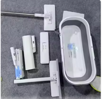 Nouvelle serpillière multifonction avec seau, serpillière pour nettoyer les sols, ensemble de serpillières en microfibre, brosse de nettoyage pour la cuisine et la salle de bain