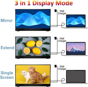 IPS <span class=keywords><strong>Full</strong></span> HD 1080P FreeSync 100% SRGB USB C 13.3 Inch Màn Hình Di Động Cho Máy Tính Xách Tay Máy Vi Tính Điện Thoại Thông Minh PS4 Xbox Màn Hình Ngoài - Product Image 6