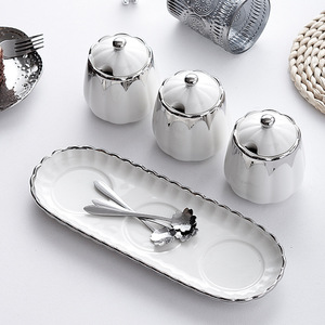 Juego de Recipientes de Cerámica para Especias, Sal, Azúcar y Condimentos, Caja de Almacenamiento, Botella para Condimentos, Recipiente para Cocina Casera - Product Image 3