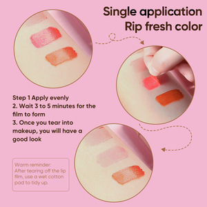 Marque privée Offre spéciale Peel off Lip Tint Offre Spéciale <span class=keywords><strong>de</strong></span> maquillage <span class=keywords><strong>Cosmétiques</strong></span> à haute teneur <span class=keywords><strong>en</strong></span> pigments Teinture pour les lèvres mate <span class=keywords><strong>de</strong></span> longue durée <span class=keywords><strong>Vente</strong></span> <span class=keywords><strong>en</strong></span> <span class=keywords><strong>gros</strong></span> - Product Image 3