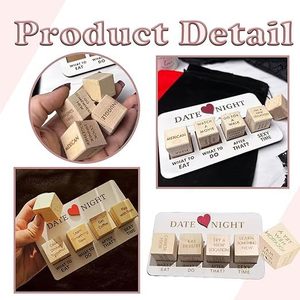 Jeu de dés en bois LM Funny Date Night After Dark Edition pour couples - Portable et réutilisable, idéal pour les anniversaires et les cadeaux de mariage - Product Image 4
