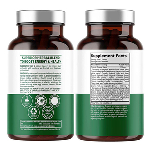 Nhà Máy bán hàng nóng cao cấp Superfood bổ sung 50 hữu cơ siêu thực phẩm Probiotics chất chống oxy hóa chất xơ greens Tablet mix tất cả các lứa tuổi - Product Image 2