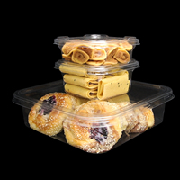 Contenants à dessert en plastique RPET recyclables en gros personnalisés pour biscuits, pain, emballages alimentaires