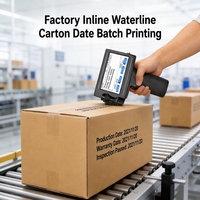 Mesin Cetak Inkjet Genggam Portabel untuk Tanggal, Nomor Batch, Kode QR, Kemasan Kantong, Botol Plastik, Tipe Universal 12.7mm
