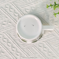 Tasse à bec incliné en porcelaine fine, style luxe léger et minimaliste, pour la maison et le bureau, idéale comme cadeau pour petite amie ou tasse à lait pour couple