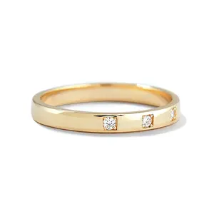 Milskye zarif güzel takı 18k altın kaplama gümüş 925 zirkon gravür aşk yüzüğü