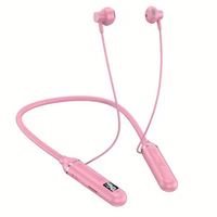 Écouteurs sans fil semi intra-auriculaires sportifs à affichage numérique, grande capacité, stéréo, à fixation magnétique autour du cou