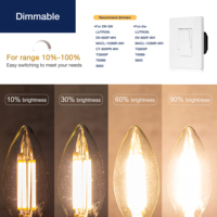 Vente Flash - Lustre Décoratif C35 B11 en Verre Transparent Dimmable 2700K 450LM 4W E26 LED Bougie Bb pour Maisons, Hôtels, Restaurants
