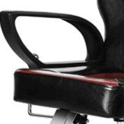 Chaise de coiffure HZ8750R noire et rouge, réglable en hauteur, mobilier de salon commercial - Product Image 3