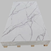 Qualité supérieure, installation facile, feuille de marbre PVC UV flexible, brillante, imperméable et ignifuge, remplacement du marbre